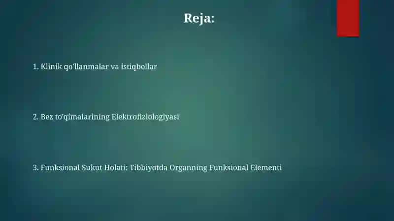 Funksional Sukut Holati: Tibbiyotda Organning Funksional Elementi 2