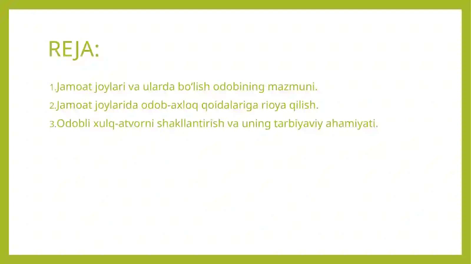 Jamoat joylarida bo‘lish odobi 2