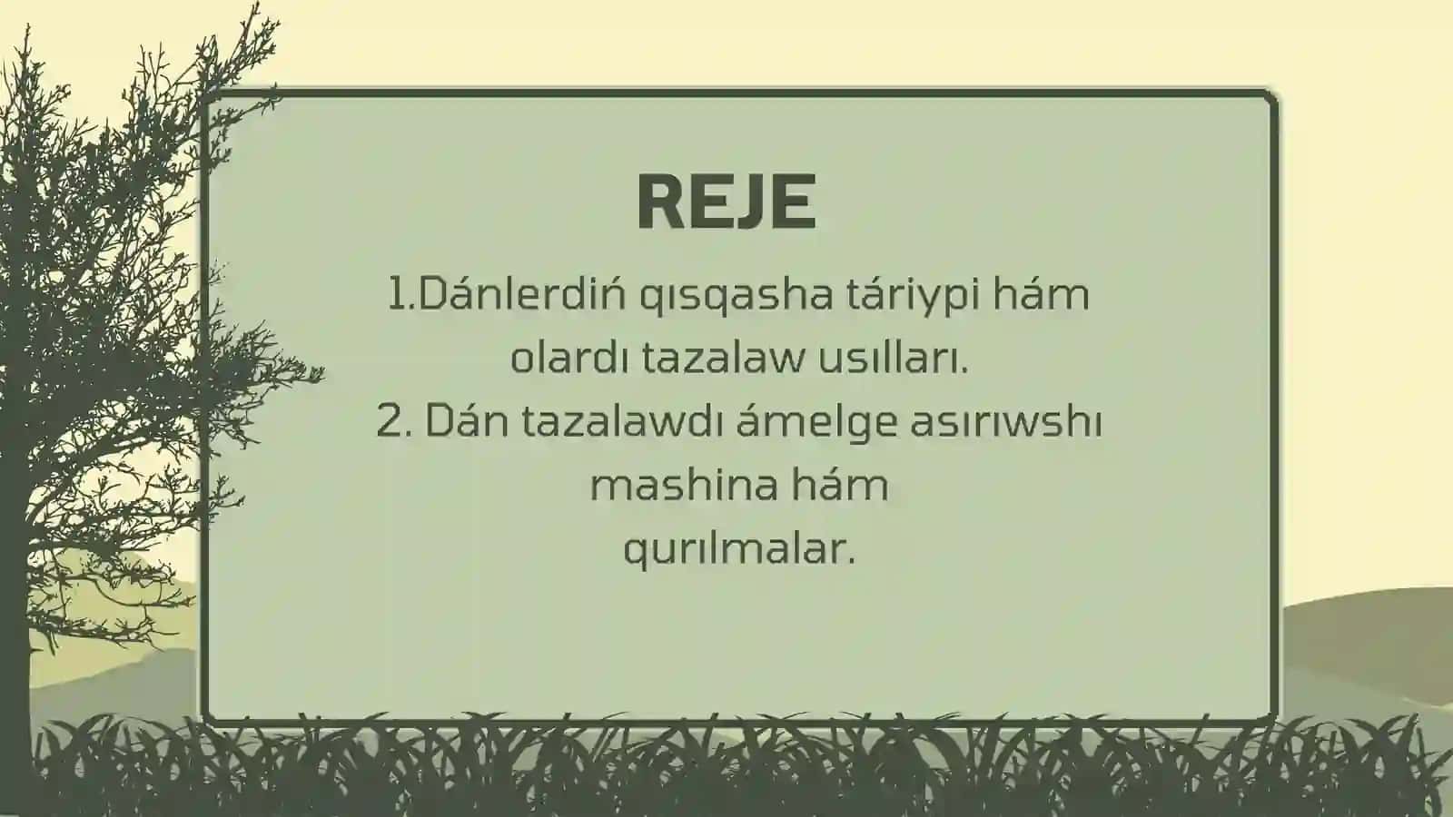 DÁNDI TAZALAWDA PAYDALANILATUǴIN ÚSKENELER HÁM MASHINALAR 2
