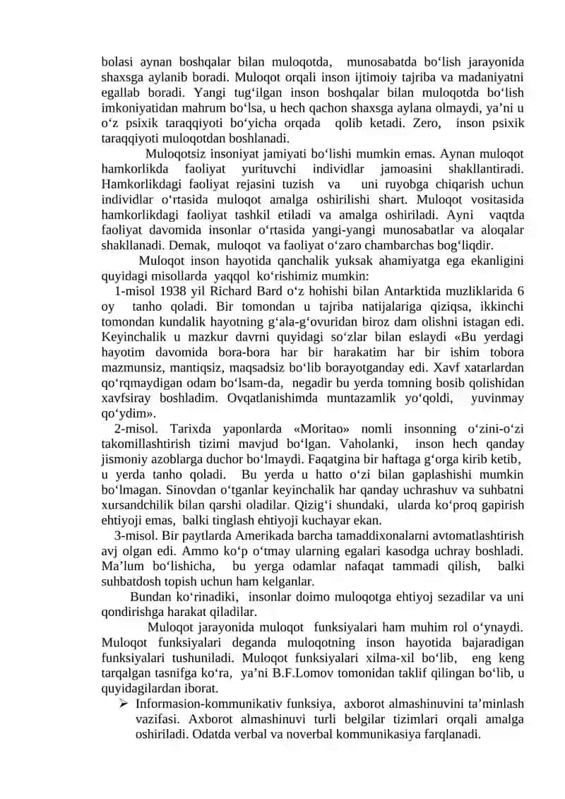 Muloqot va shaxslararo munosabatlar psixologiyasi 2