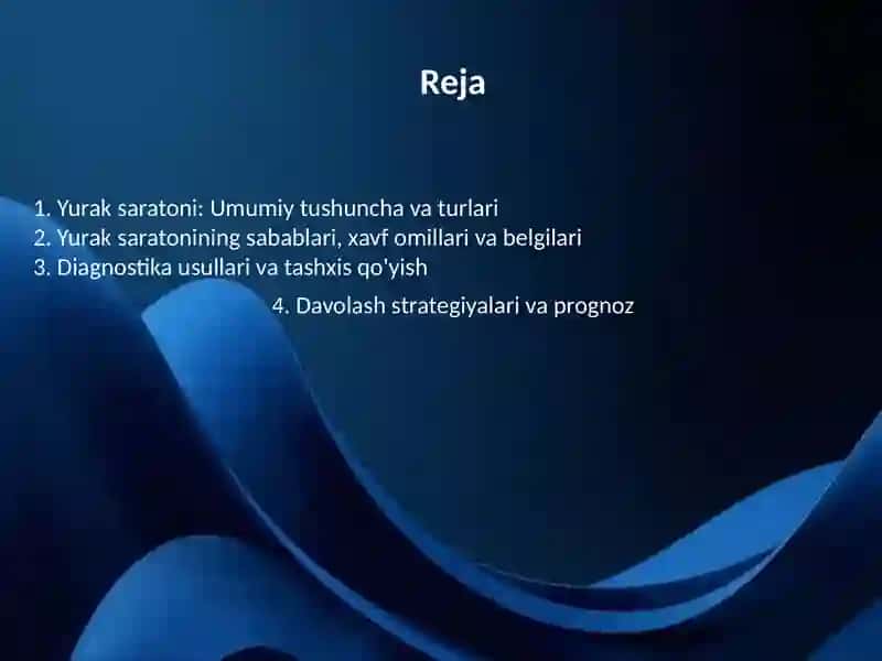 Ko'krak qafasi organlari o'smasi: yurak saratoni. 2
