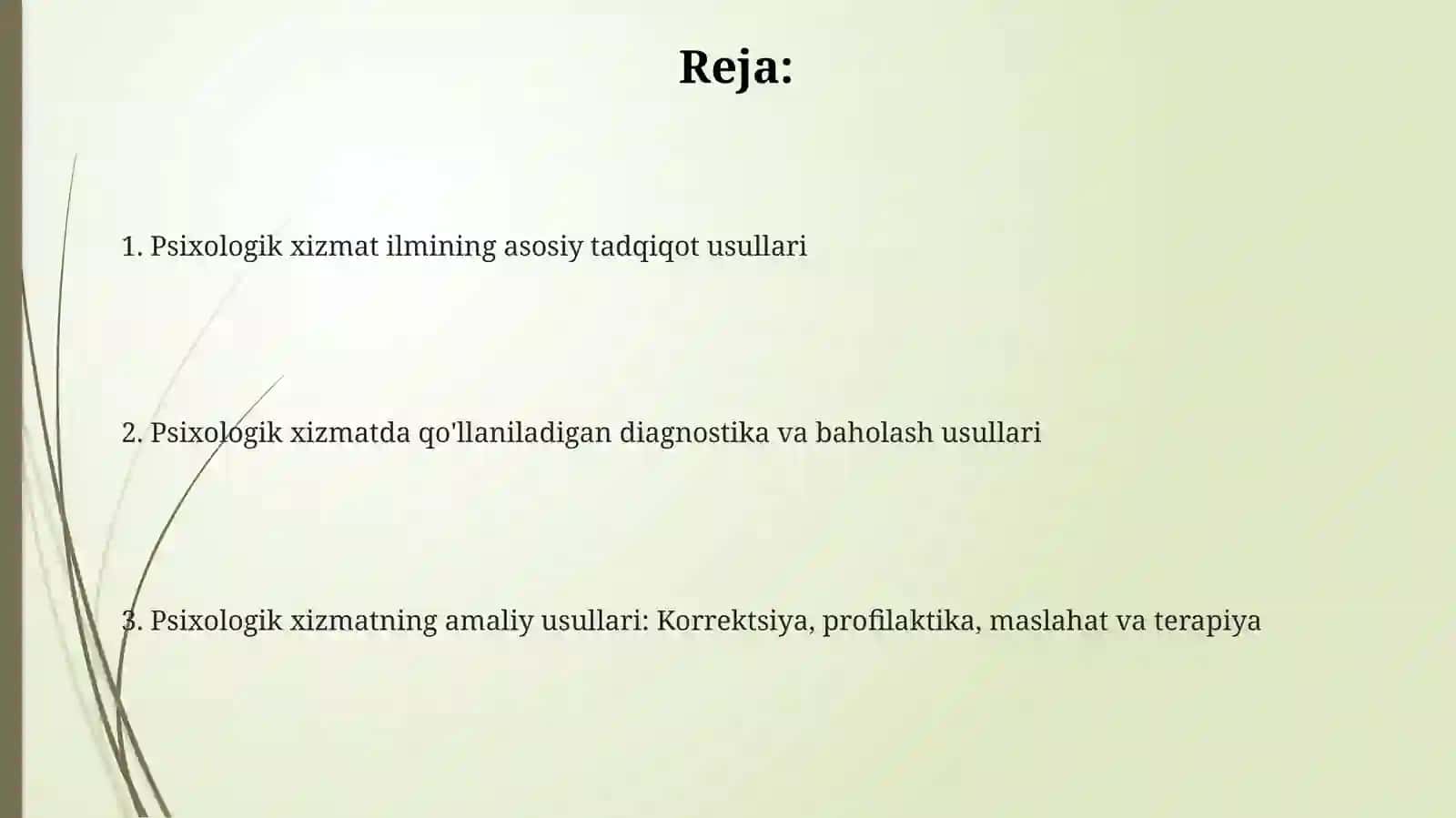 Psixologik xizmatning metodlari 2