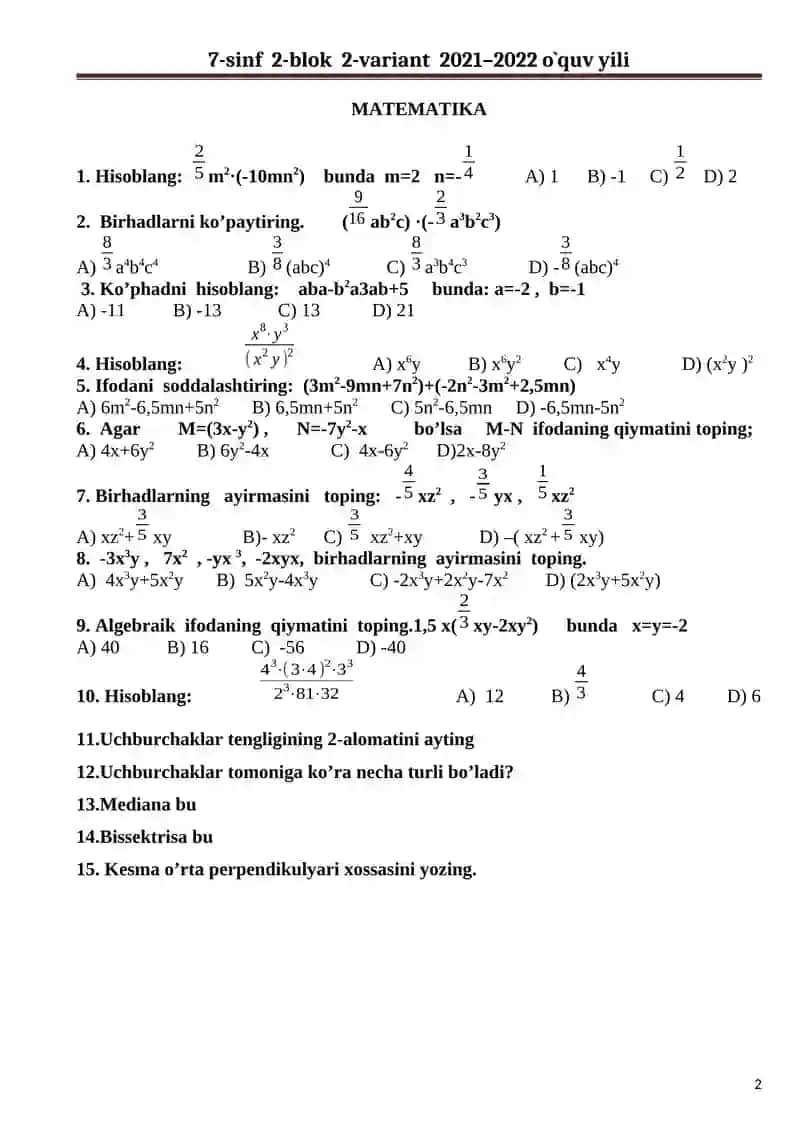 MATEMATIKA 2