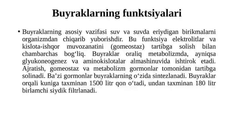 Buyrak biokimyosi 2