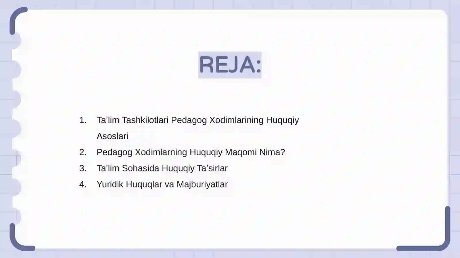 Pedagog Xodimlarining Huquqiy Asoslari 2