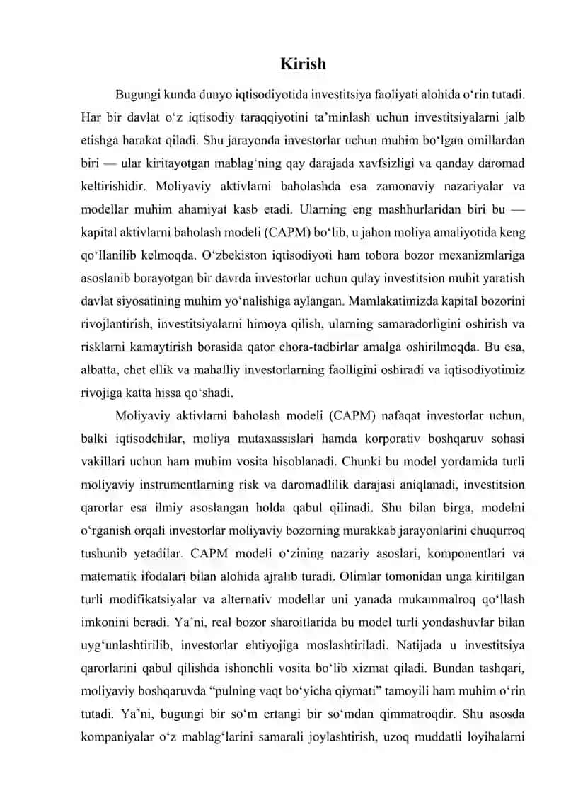 MOLIYAVIY AKTIVLARNI BAHOLASH MODELI 2