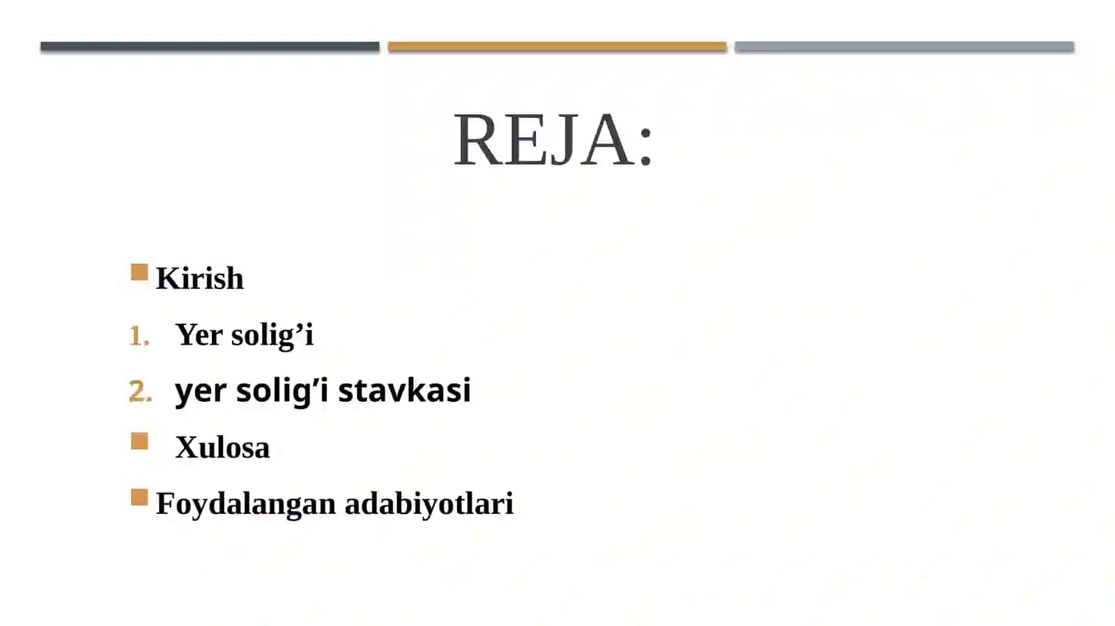 Yer solig’i stavkasi 2