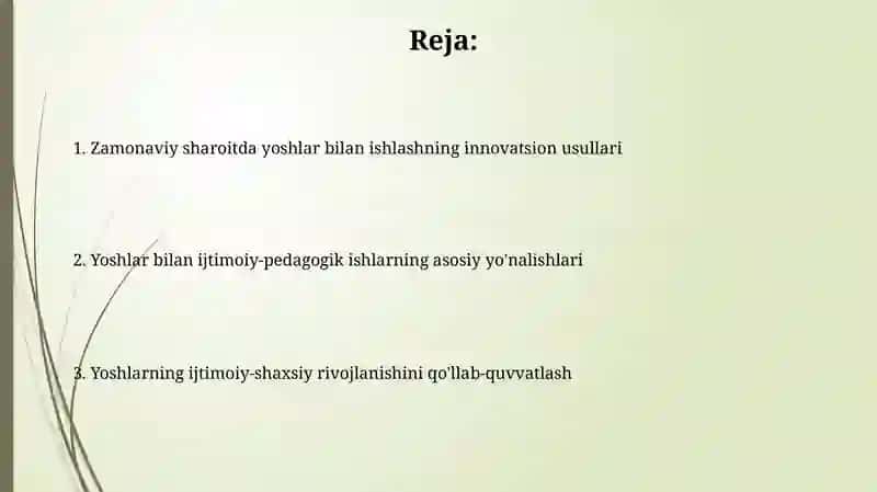 Yoshlar bilan olib boriladigan ijtimoiy pedagogik ish 2