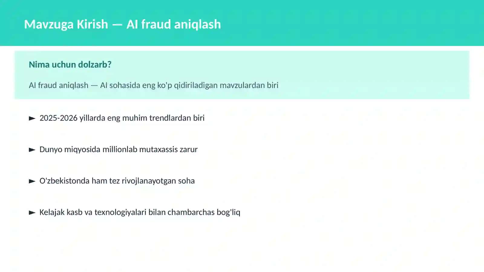 AI fraud aniqlash 2