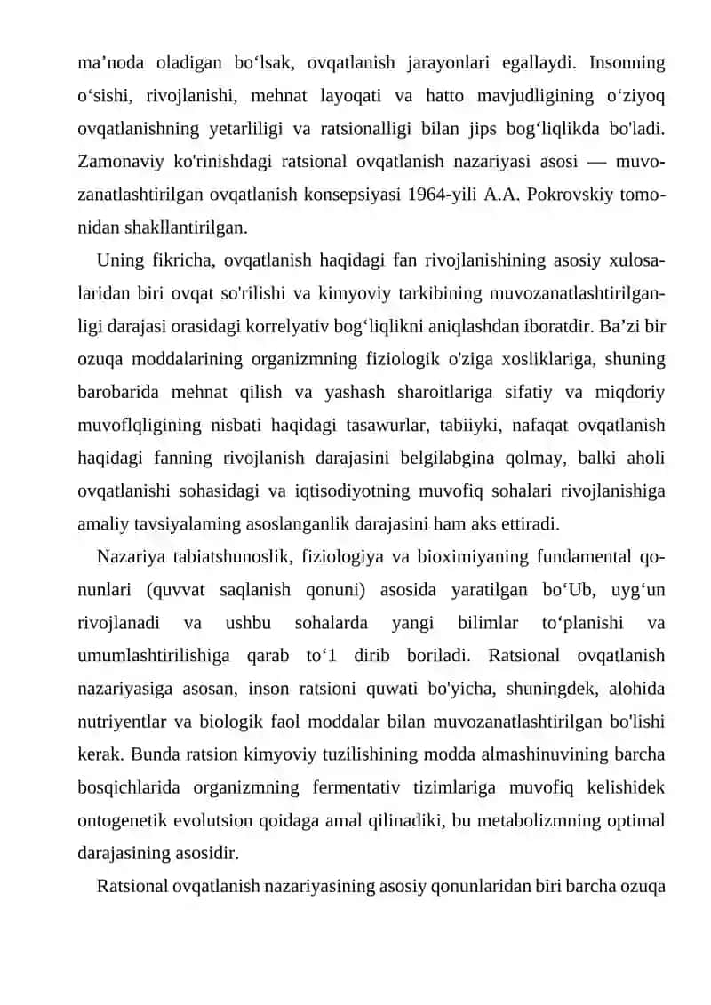 Ratsional ovqatlanish asoslari 2