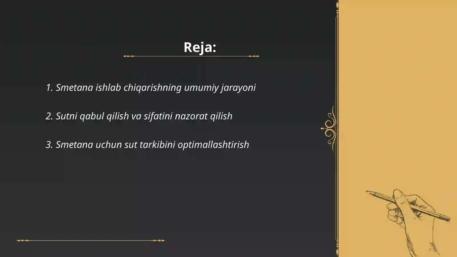 Smetana ishlab chiqarish tehnalogyasi 2