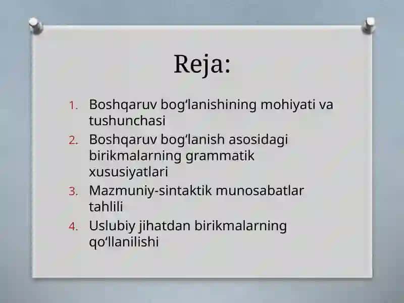 Boshqaruv boğlanish asosidagi birikma 2