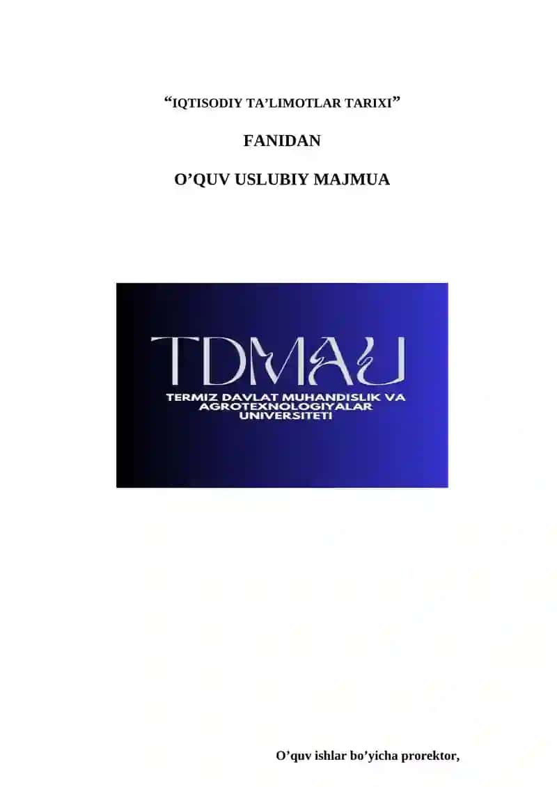 Iqtisodiy ta’limotlar tarixi 2