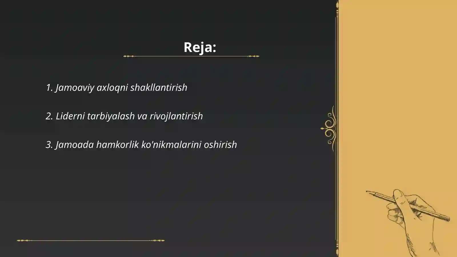 Jamoada shaxsni tarbiyalash 2