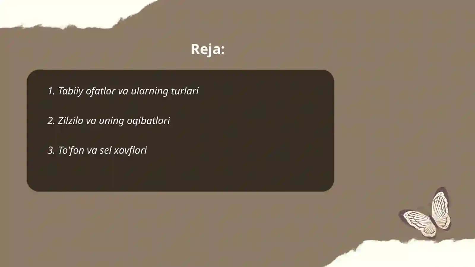 Tabiiy xususiyatli favqulodda vaziyatlar 2