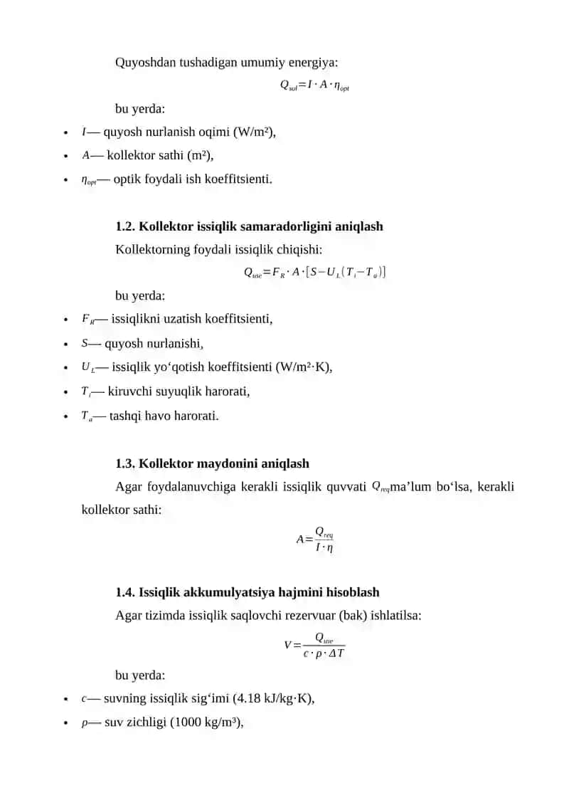 Quyosh energetik tizimlari 2