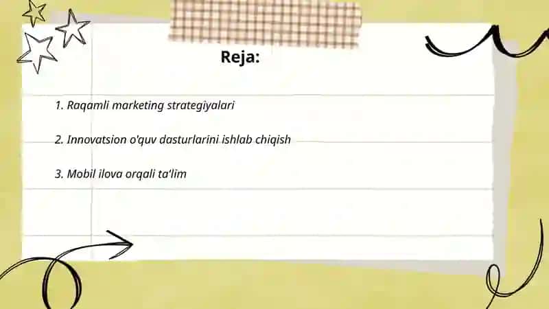 Raqamli marketing strategiyalari 2