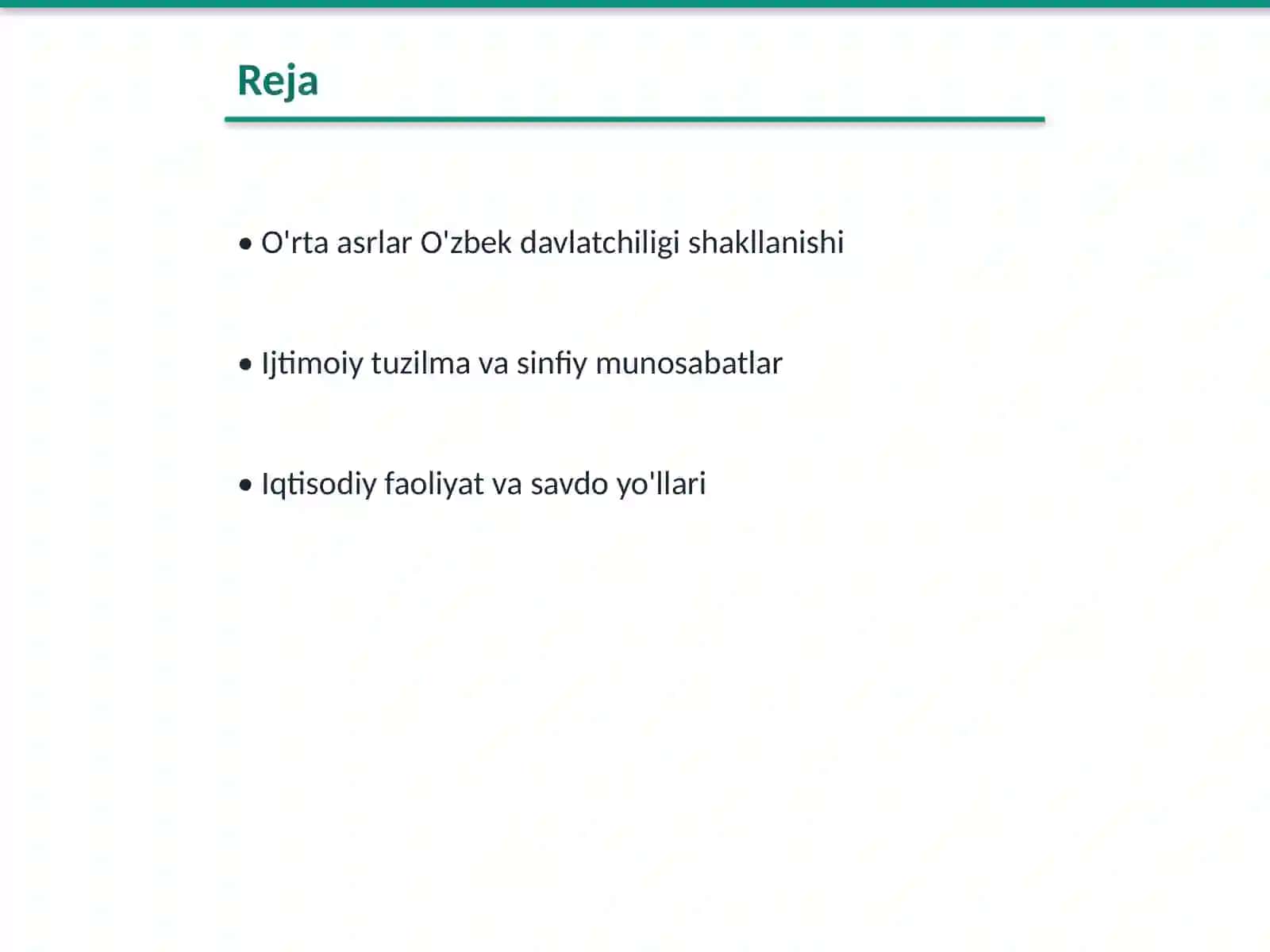 O'zbek davlatchiligi tarixi: O'rta asrlar davlatchiligi va ularning ijtimoiy-iqtisodiy rivojlanishi 2