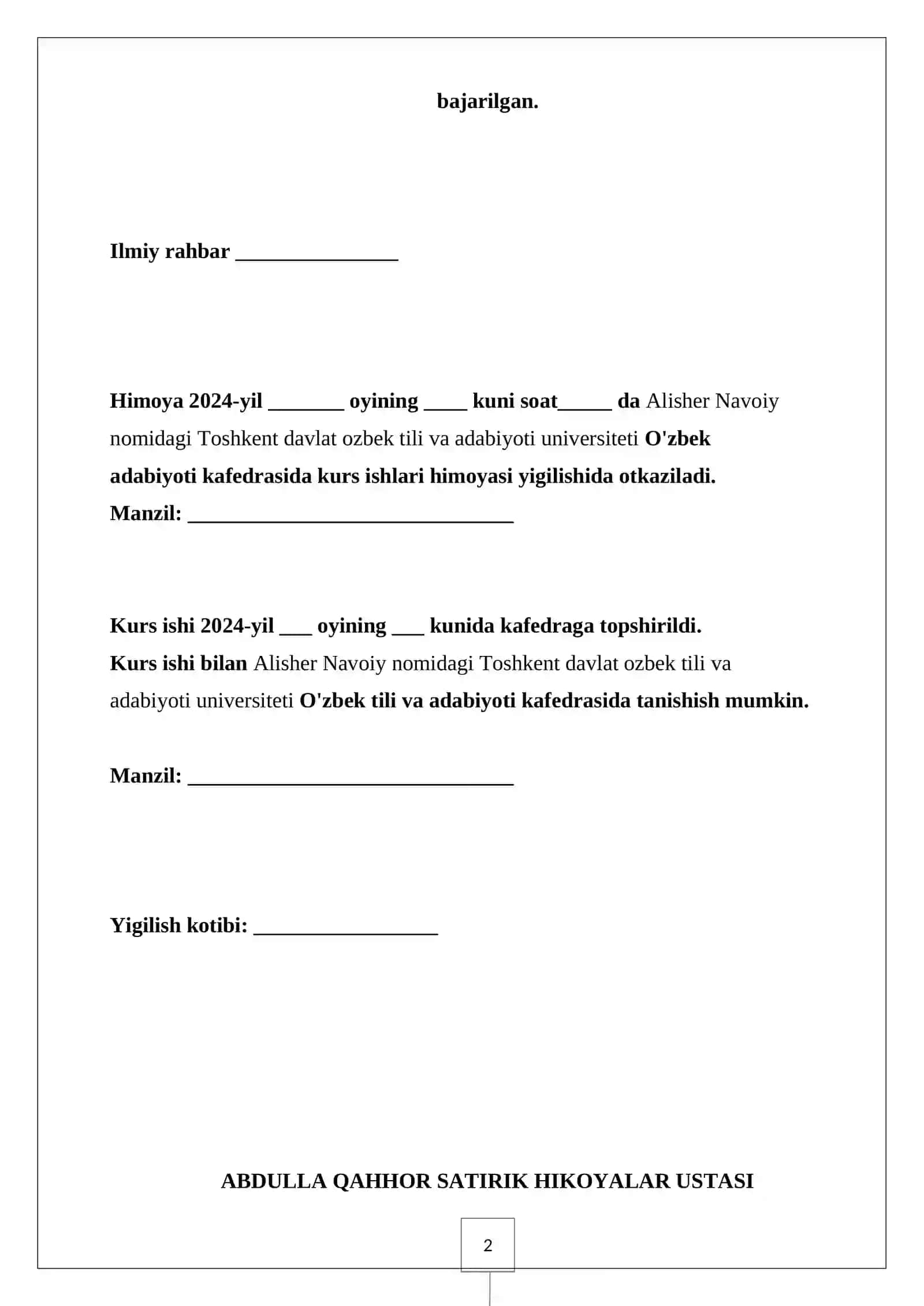 Abdulla Qahhor satirik hikoyalar ustasi" 2