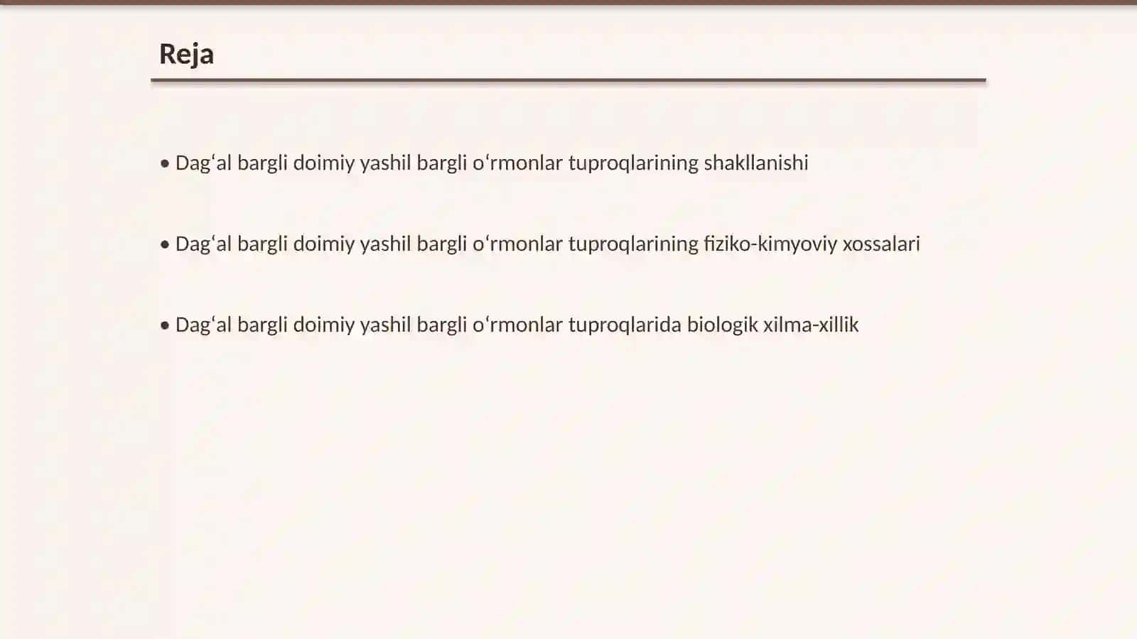 Dagʻal bargli doimiy yashil bargli oʻrmonlar tuproqlari 2