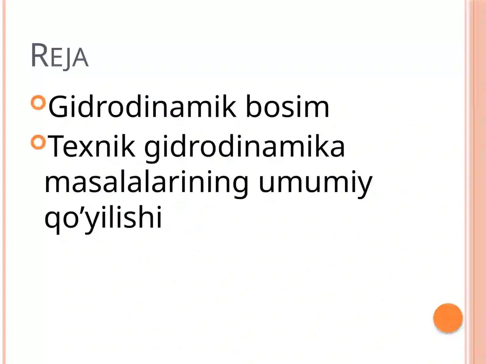 Gidrodinamik bosim 2