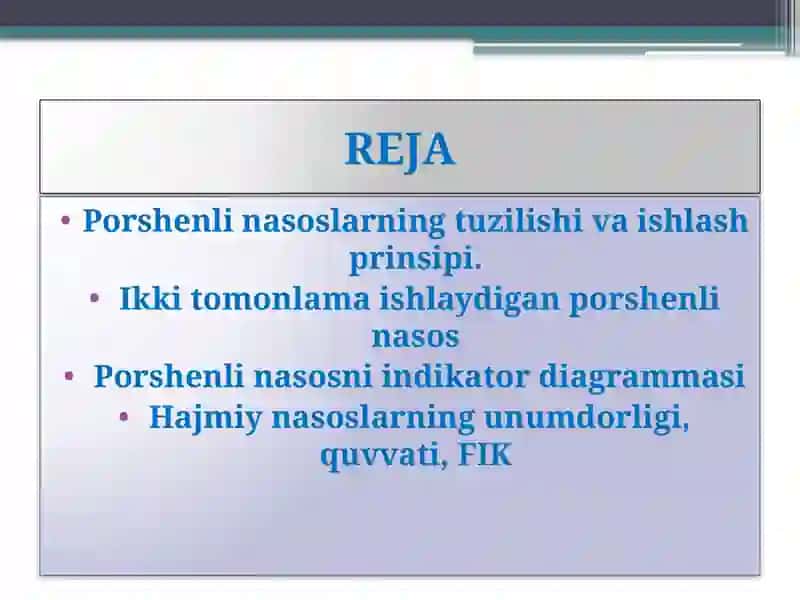 Porshenli nasoslar 2