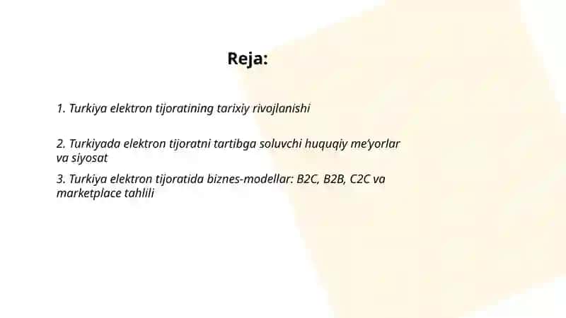 Turkiya Davlati Elektron Tijoratining Modellari Tahlili 2