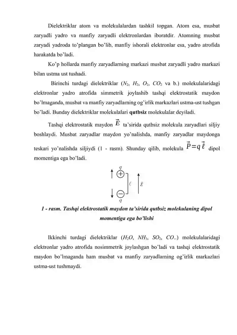 Elektronlar va Dipol Momentlari 2