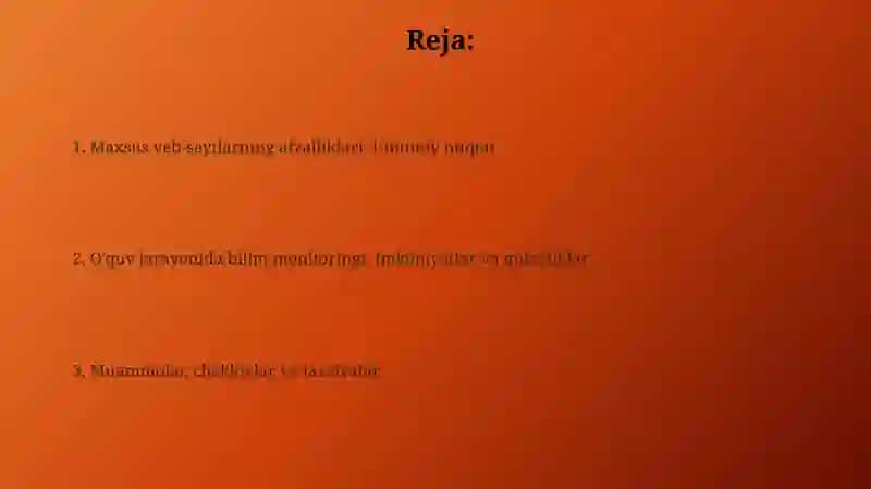 Maxsus veb-saytlar ta'lim jarayonida 2