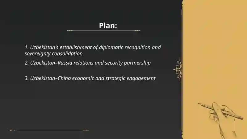 Diplomatic priorities of Uzbekistan after independence 2