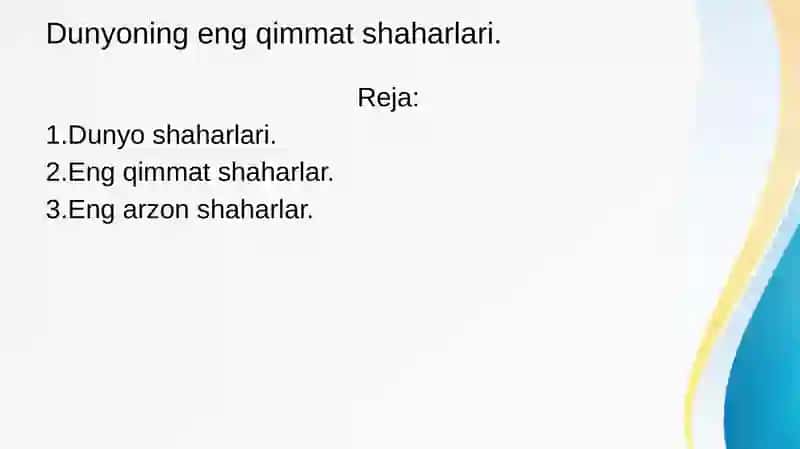 Dunyoning eng qimmat shaharlari 2