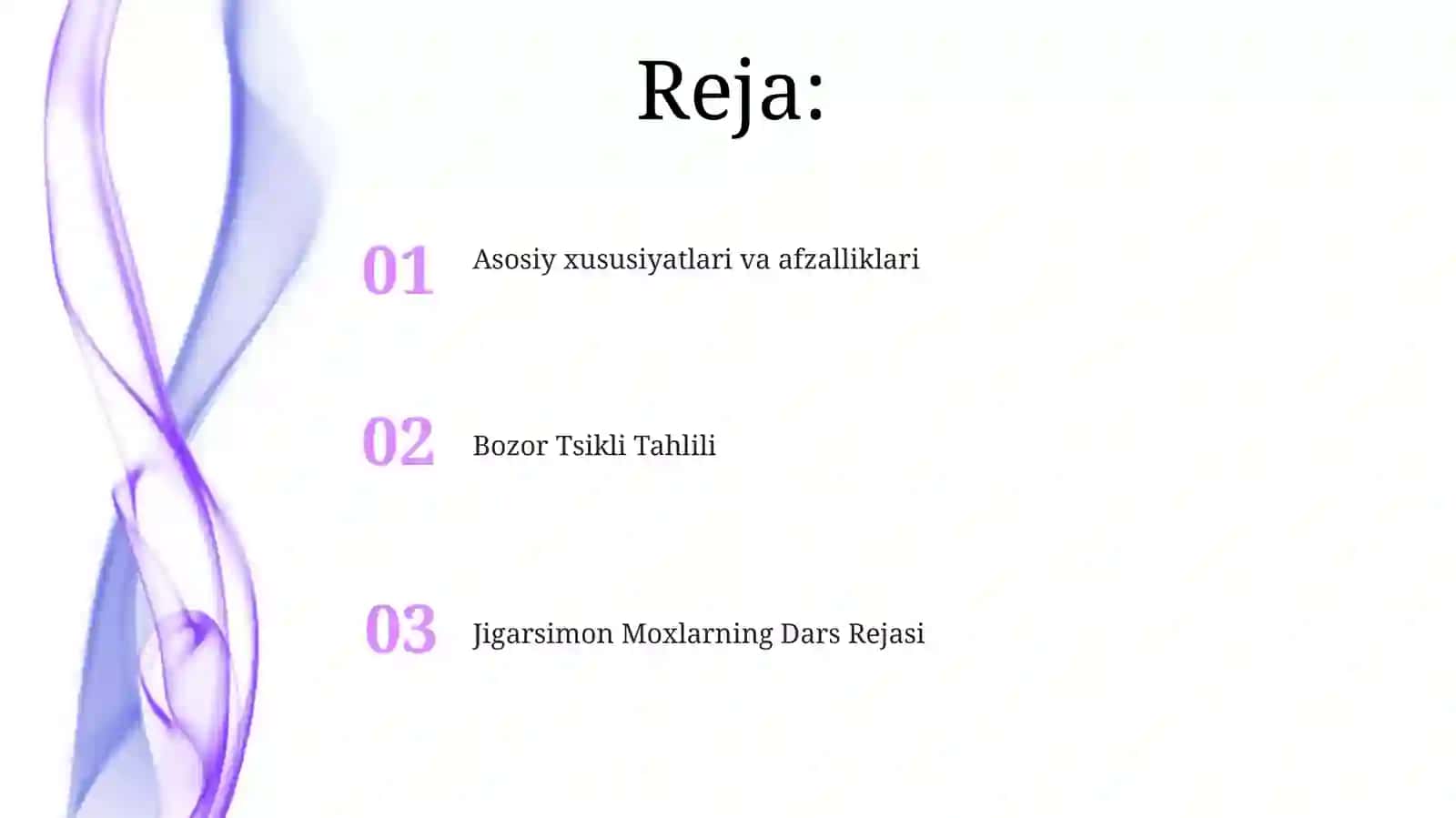 Jigarsimon Moxlarning Dars Rejasi 2