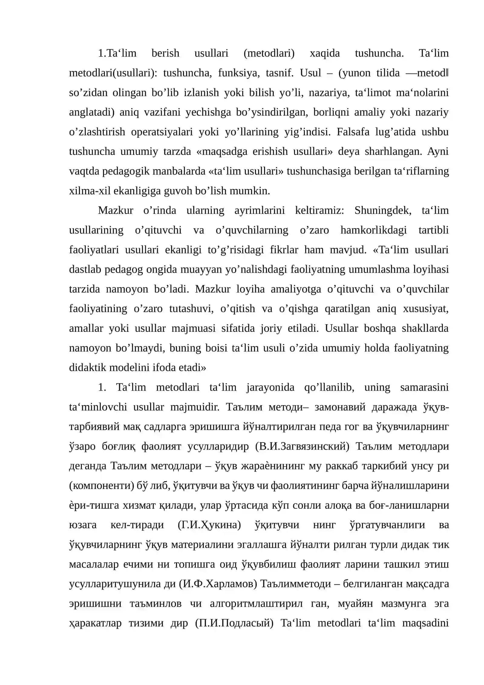 Ta‘lim berish usullari, shakllari va vositalari 2