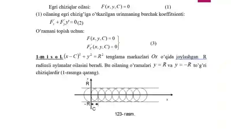 Egri chiziqlar oilasi 2