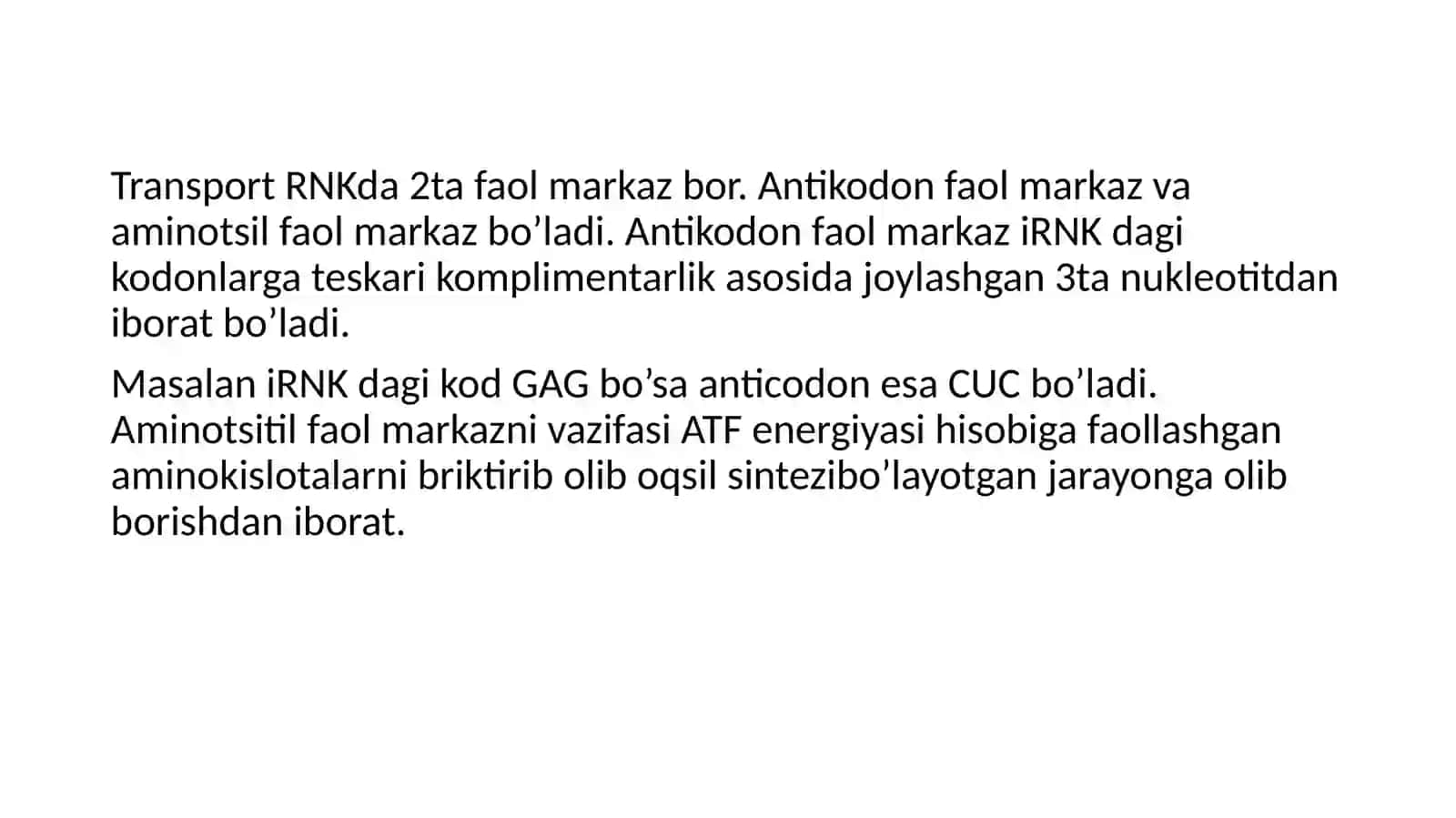 Molekulyar biologiya genlar ekspressiyasi 2