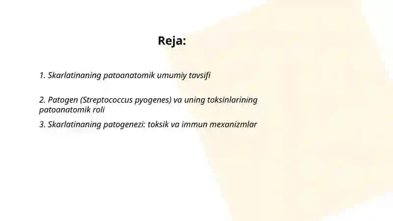 Skarlatina. Uning patologik anatomiya 2