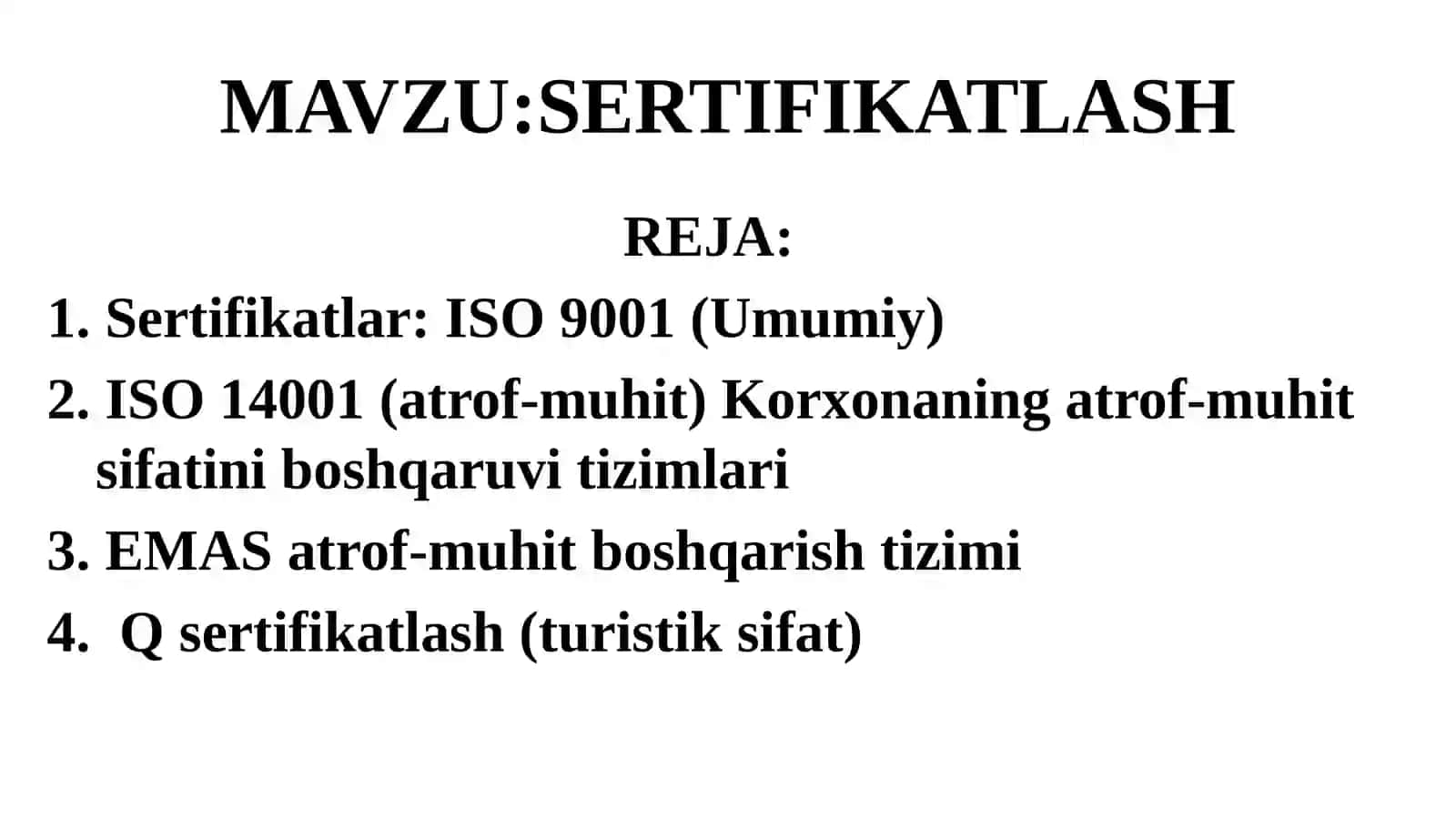 Turizmda Sertifikatlash 2