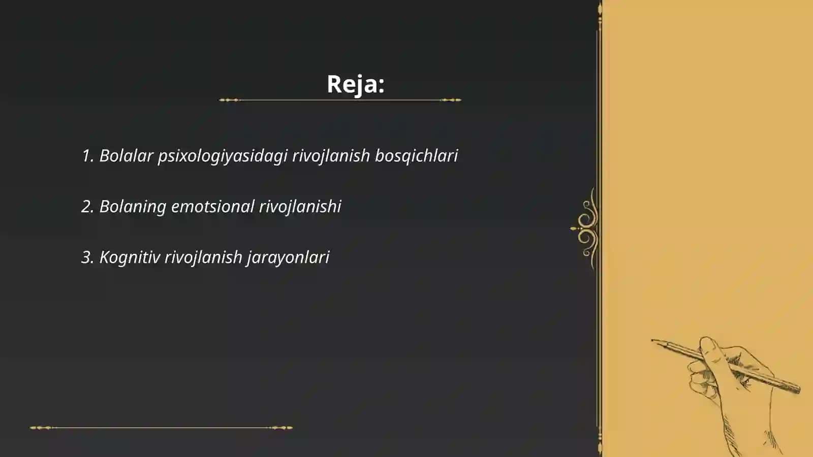 Bolalar psixologiyasining asosiy kategoriyalari 2