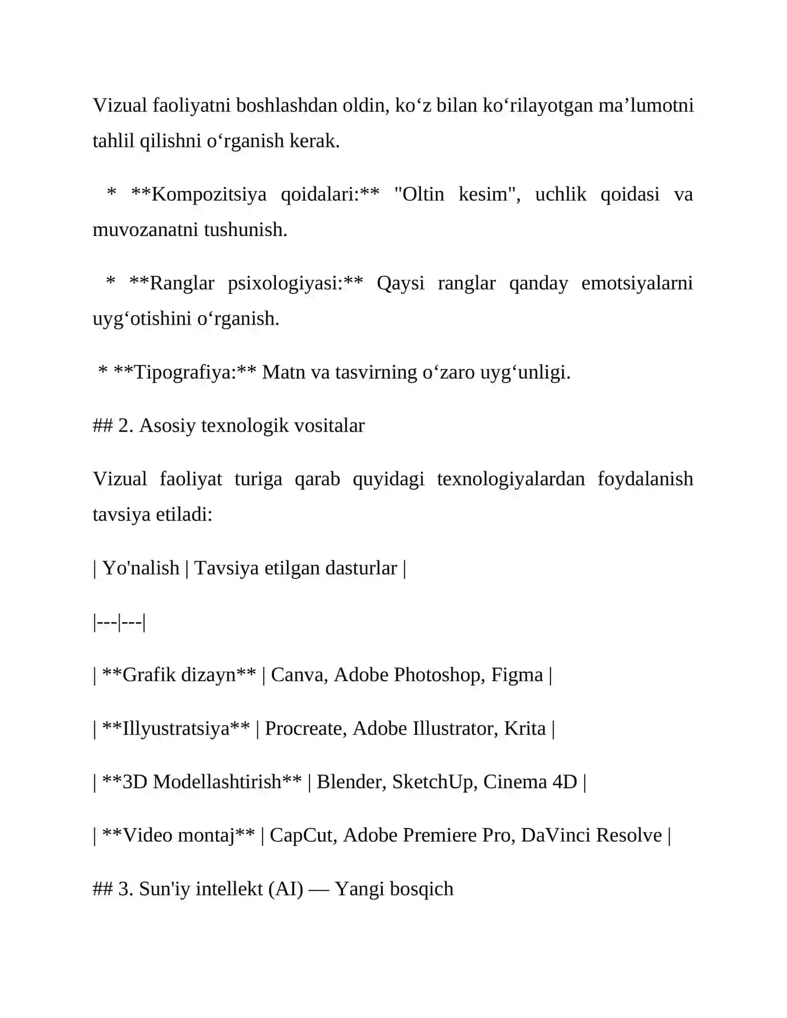 Texnalogiyalari yordamida vizual faoliyatini rivojlantirish 2