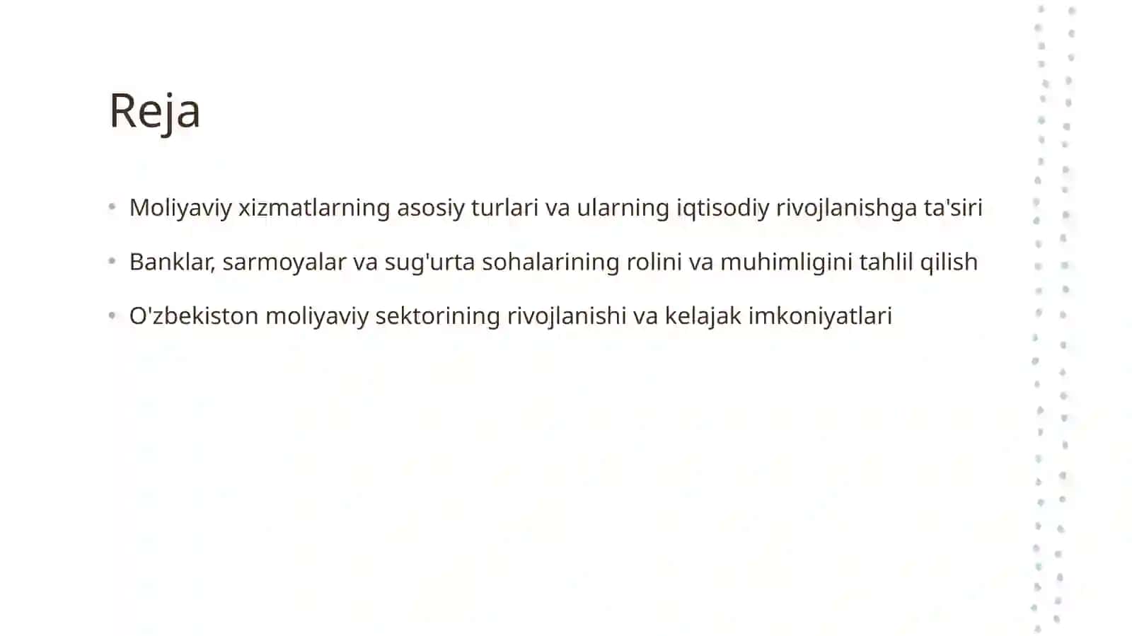 Moliyaviy xizmat koʻrsatish 2