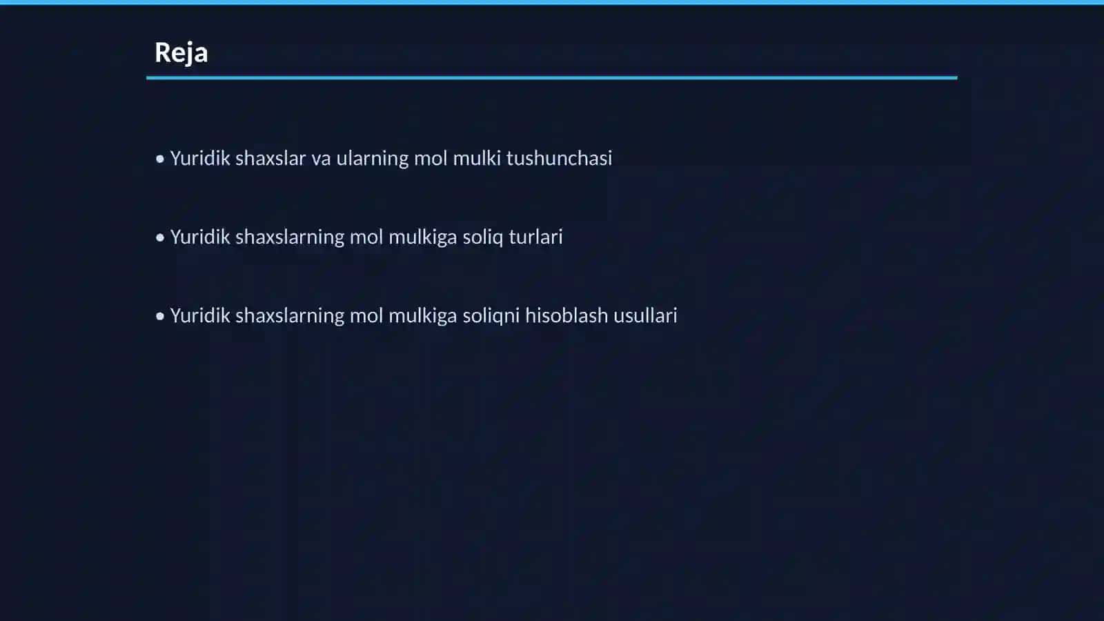 Yuridik shaxslarning mol mulkiga solinadigan soliq 2