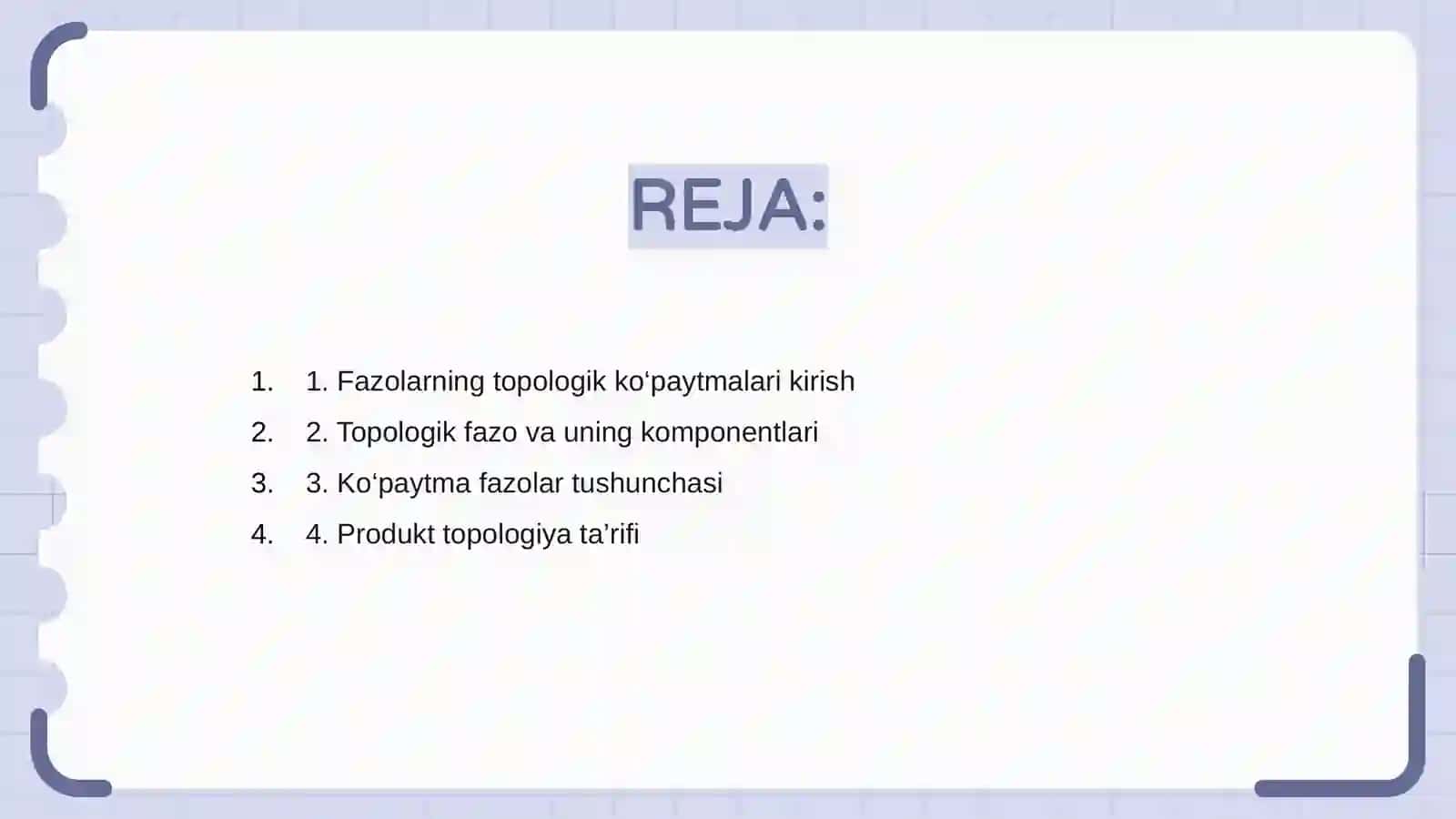 Fazolarning topologik ko‘paytmalari 2