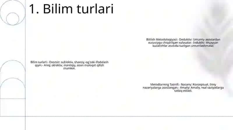 Bilish Metodologiyasi 2