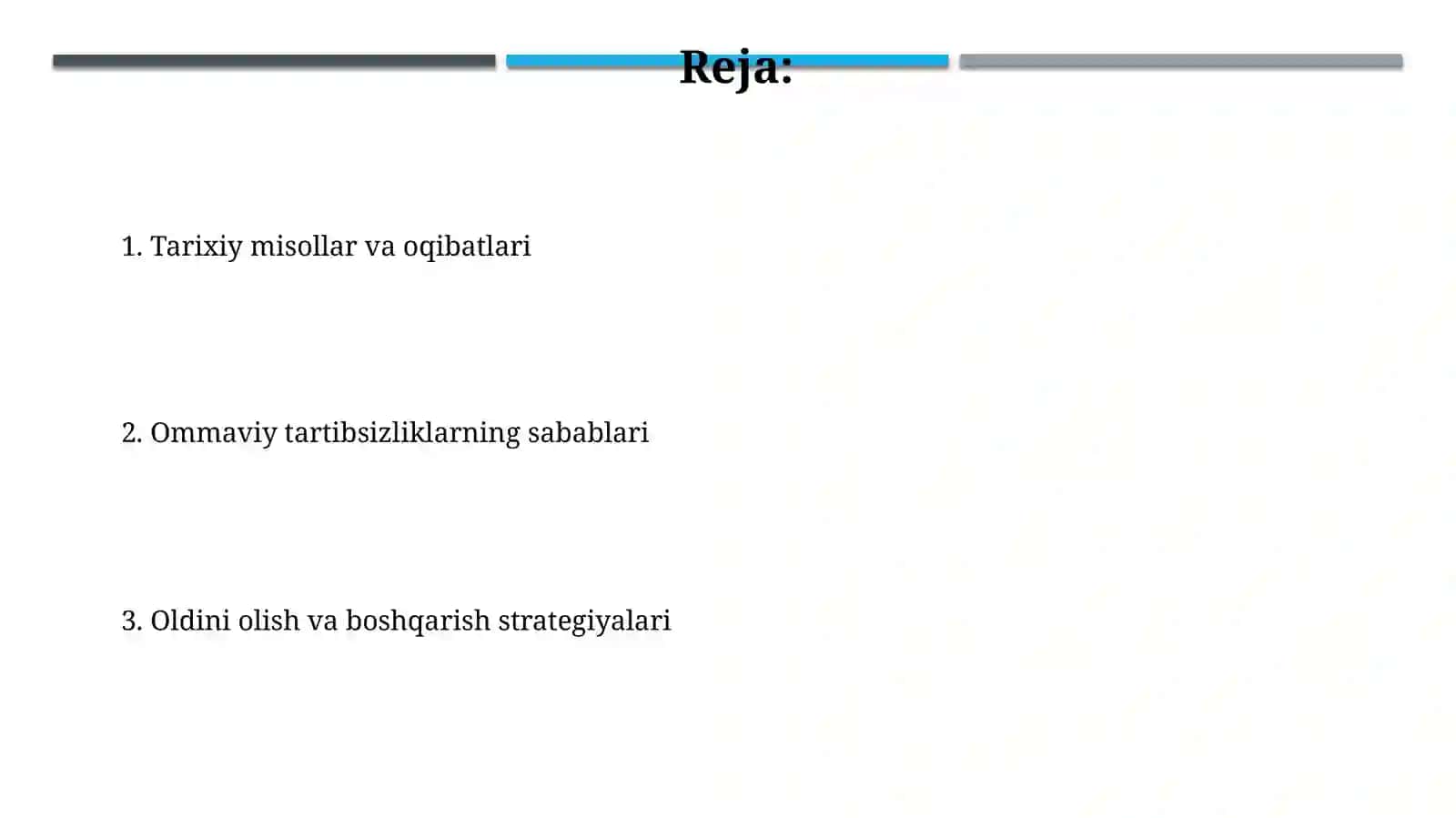 Ommaviy tartibsizliklar 2