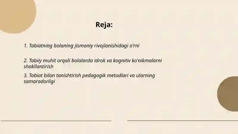 Tabiatning rivojlanishiga ta'siri 2