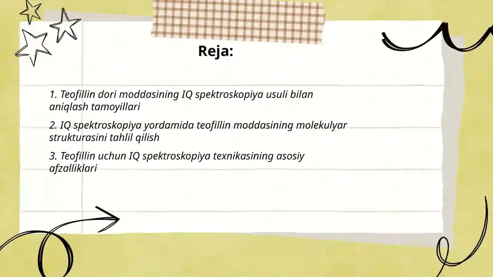 Teofillin dori moddasini IQ spekroskopiya usulida aniqlash 2