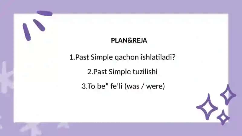 Past Simple 2