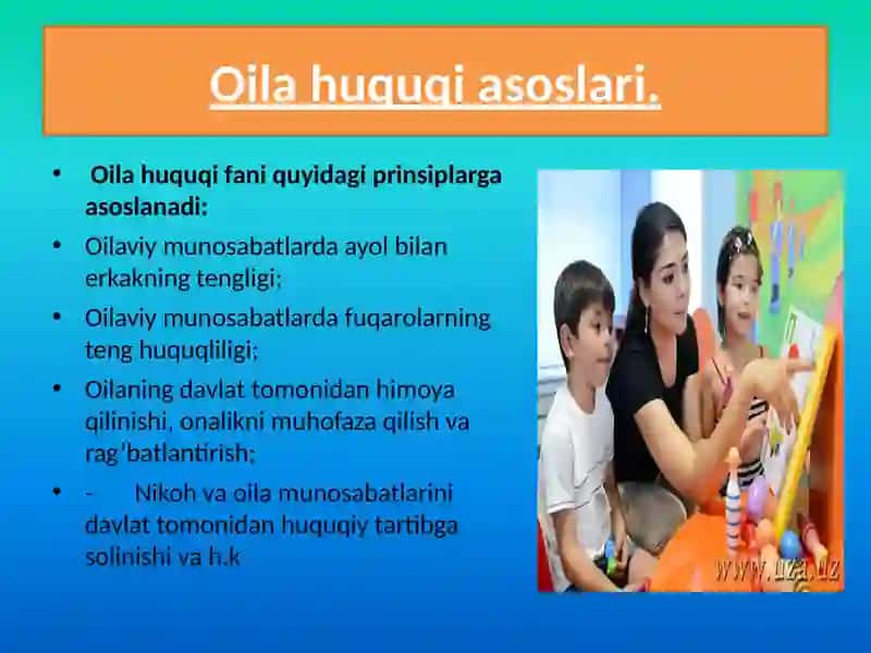 OILA HUQUQI ASOSLARI 2