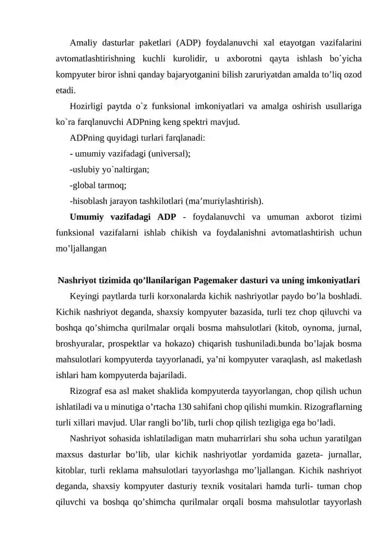 Amaliy Dasturlar Paketi 2