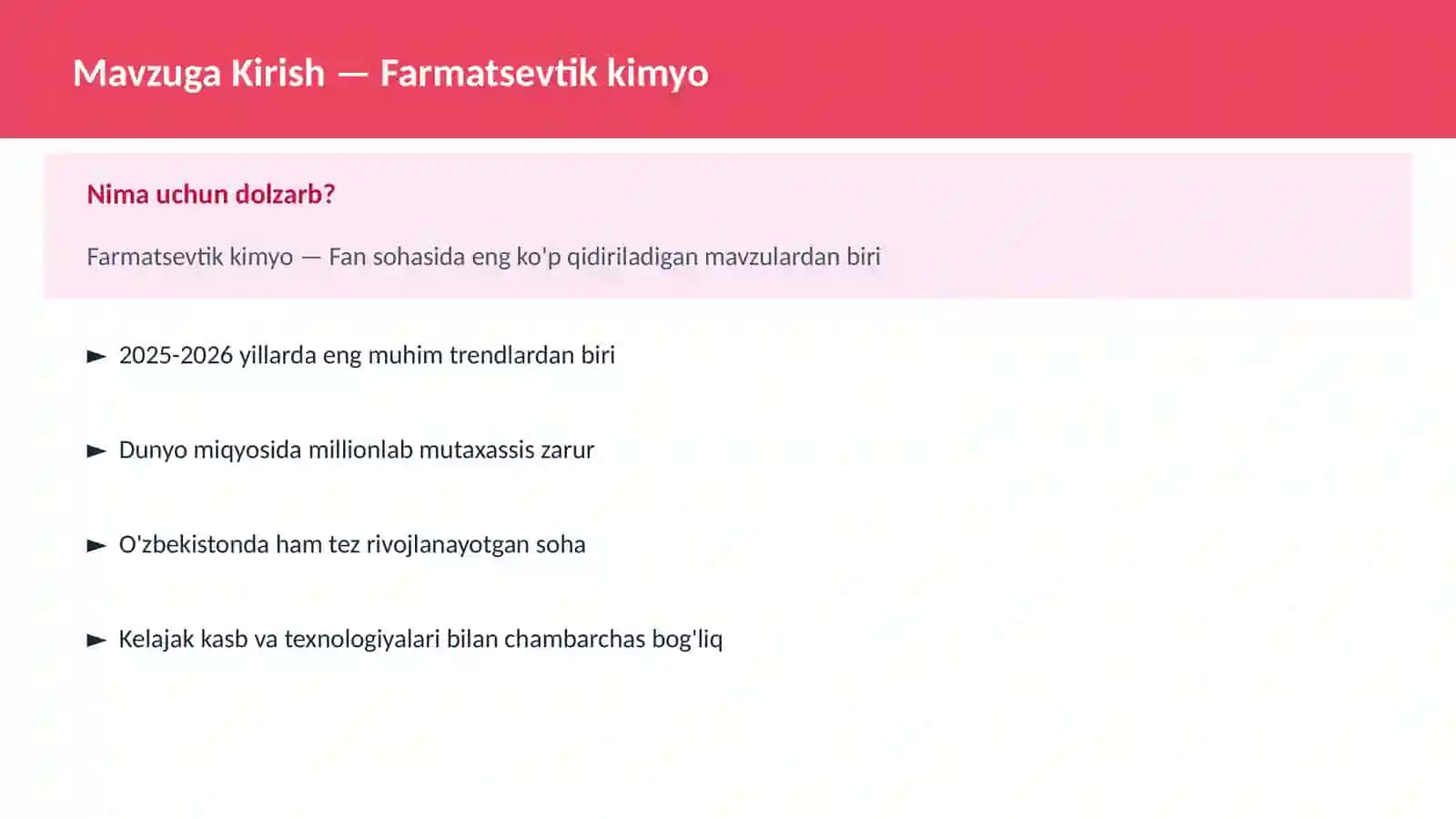 Farmatsevtik kimyo 2